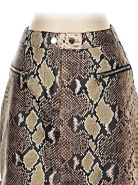 Women’s Brown Snake-Print mini Skirt